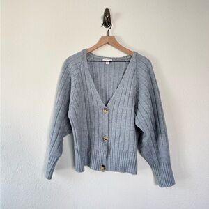 TOPSHOP Ribbed Button Cardigan Medium